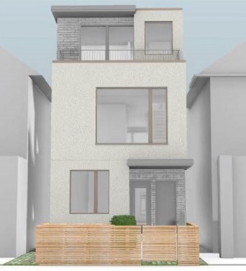 Upcoming Project: Stylish Modern Duplex With Laneway House On Busy Street In Toronto 